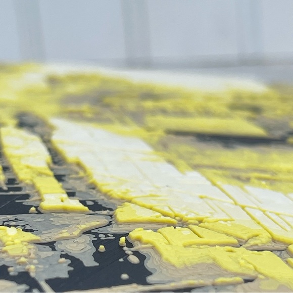 Tram Rainy Street Scene Wall Art, Textured Art - Picture 5 of 10